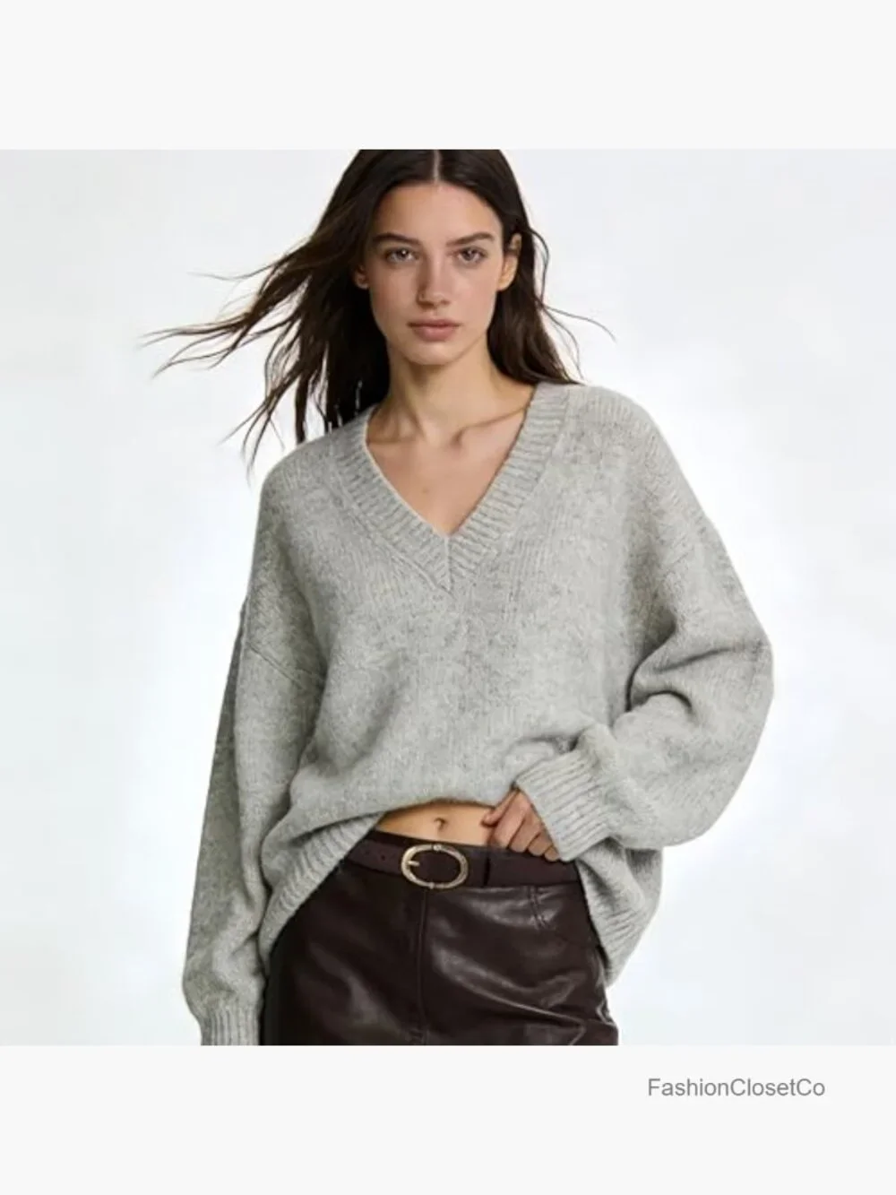 Faux Leather Western Belt with Vintage Buckle for Women